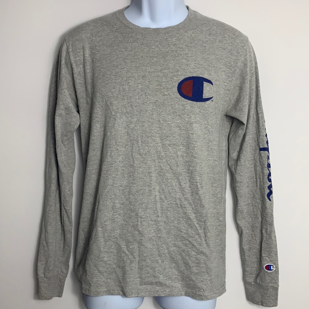 Champion Long Sleeve Tee gray heather
